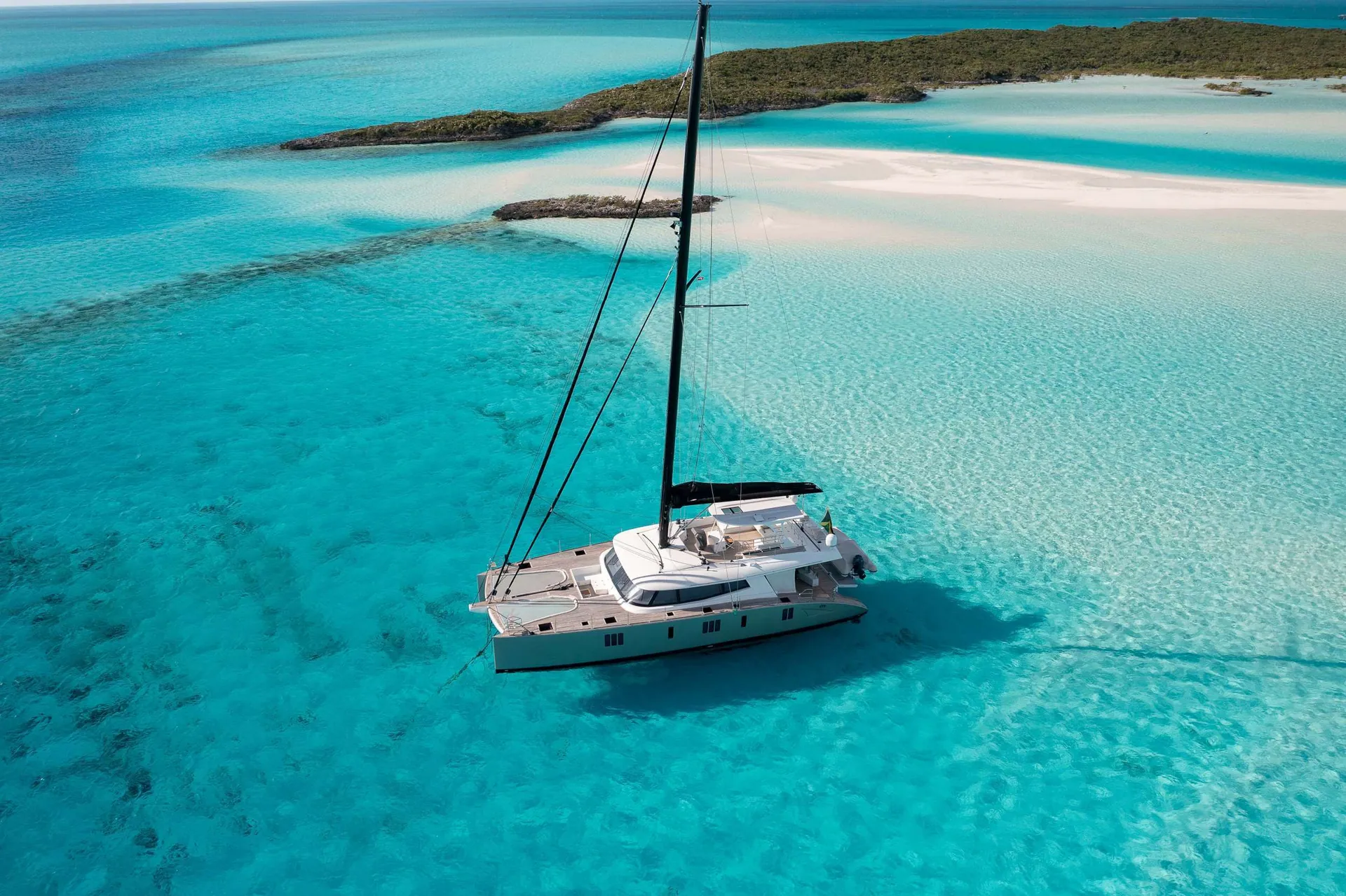 Indablue at anchor